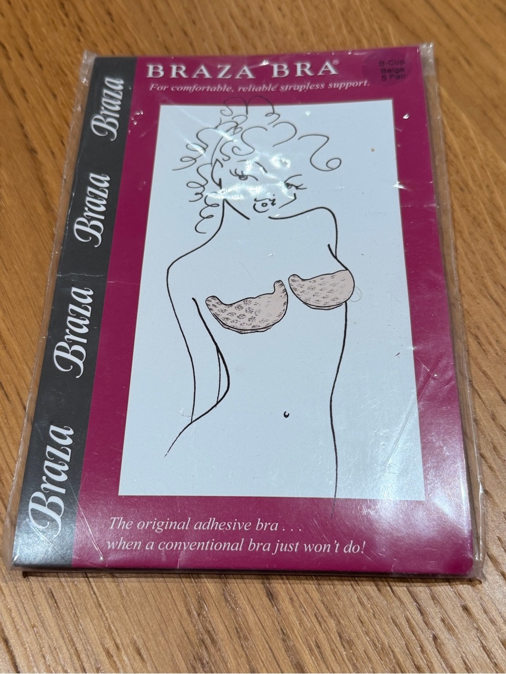 Braza Bra Adhesive B Cup 5 pairs beige